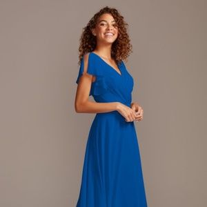 David's Bridal Horizon Flutter Dress - Size 10